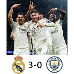 Real Madrid heeft Manchester City thuis met 3-0 verslagen.